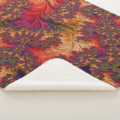 Trippy Bright Dazzling Vertakking Abstract Fractal Sherpa Deken (3/4)