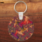 Trippy Bright Dazzling Vertakking Abstract Fractal Sleutelhanger (Voorkant)