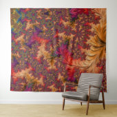 Trippy Bright Dazzling Vertakking Abstract Fractal Wandkleed (In Situ (horizontaal))