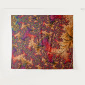 Trippy Bright Dazzling Vertakking Abstract Fractal Wandkleed (Voorkant (horizontaal))