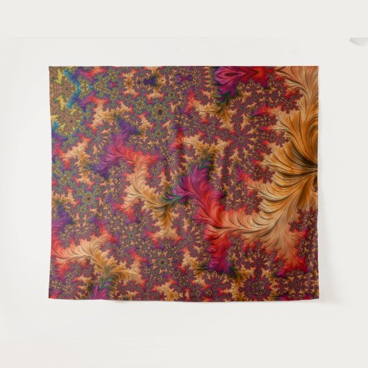 Trippy Bright Dazzling Vertakking Abstract Fractal Wandkleed (Voorkant (horizontaal))