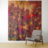 Trippy Bright Dazzling Vertakking Abstract Fractal Wandkleed (In situ)