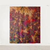 Trippy Bright Dazzling Vertakking Abstract Fractal Wandkleed (Voorkant)