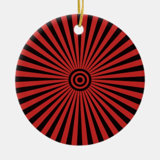 Trippy Bullseye Keramisch Ornament (Voorkant)