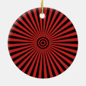 Trippy Bullseye Keramisch Ornament (Achterkant)