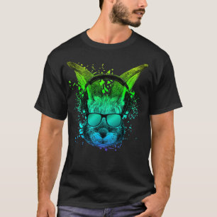 Trippy Bunny DJ Gift Ravers EDM Techno Rabbit T-shirt