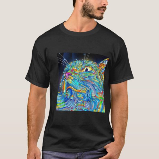 Trippy Cat Art Shirt voor grafisch overhemd (Voorkant)