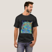 Trippy Cat Art Shirt voor grafisch overhemd (Voorkant volledig)
