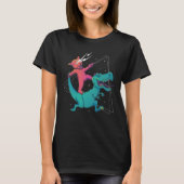 Trippy Cat en T-Rex T-shirt (Voorkant)