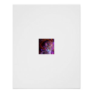 Trippy Cat Kaleidoscope Ogen Perfect Poster