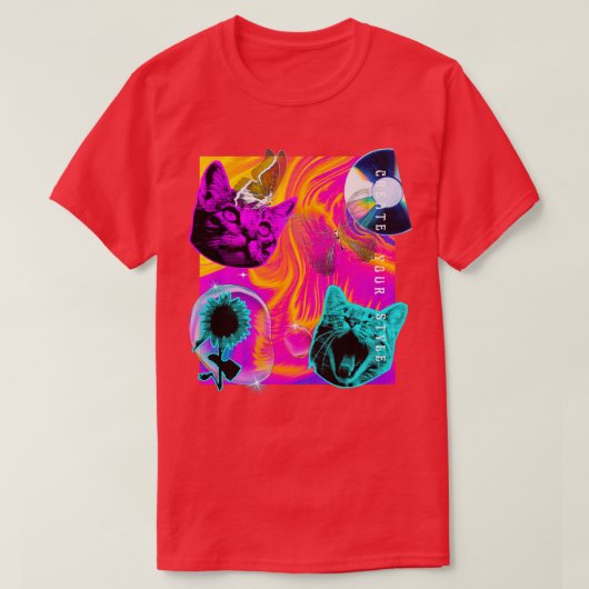Trippy Cat Lelijk Shirt Collectie TShirt (Design voorkant)