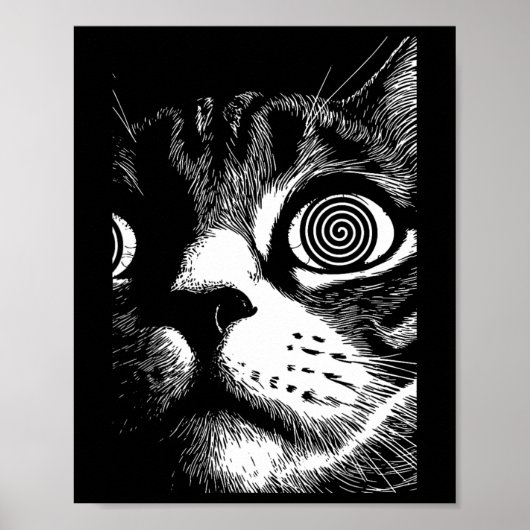 Trippy Cat Pastel Gothic Gothic Grunge Alt Punk We Poster (Voorkant)