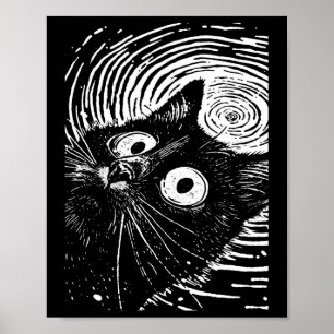 Trippy Cat Pastel Gothic Gothic Grunge Alt Punk We Poster