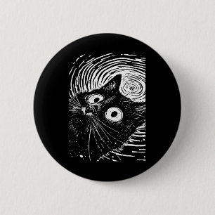 Trippy Cat Pastel Gothic Gothic Grunge Alt Punk We Ronde Button 5,7 Cm