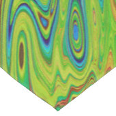 Trippy Chartreuse en Blauwe Abstracte Vlinder Tafelkleed (Gekanteld)