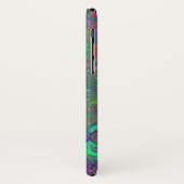Trippy Chartreuse en Blauwe Retro Vloeibare Draaik Case-Mate iPhone Case (Achterkant/links)