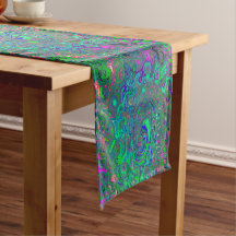 Trippy Chartreuse en Blauwe Retro Vloeibare Draaik