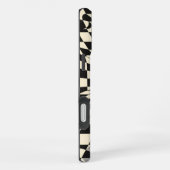 Trippy Checkered Electric Guitar Black and White iPhone Hoesje (Rechterkant)