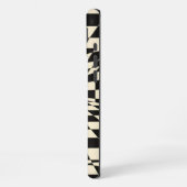 Trippy Checkered Electric Guitar Black and White iPhone Hoesje (Linkerkant)