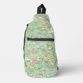 Trippy Colorful 3D Swirls Sling Bag (Voorkant)
