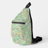 Trippy Colorful 3D Swirls Sling Bag (Rechterhoek)