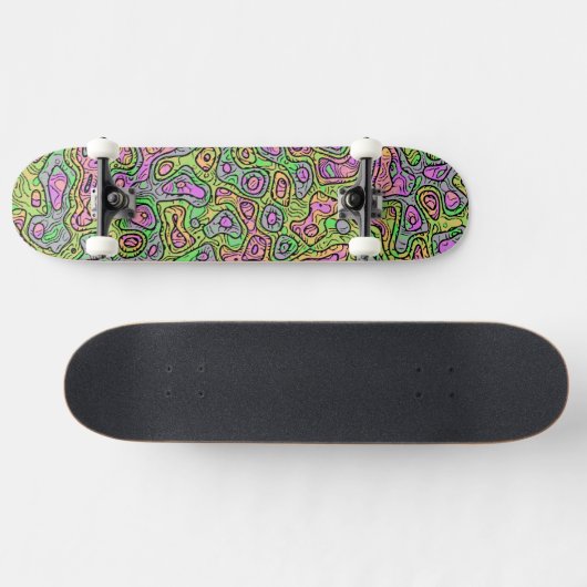 Trippy Colorful Blob Persoonlijk Skateboard (Horizontaal)