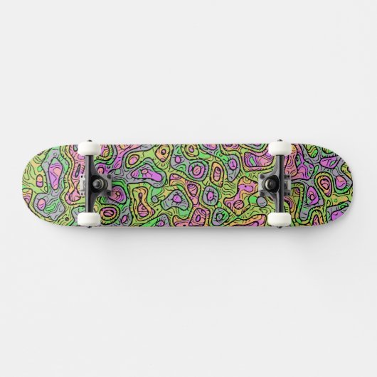 Trippy Colorful Blob Persoonlijk Skateboard (Horizontaal)