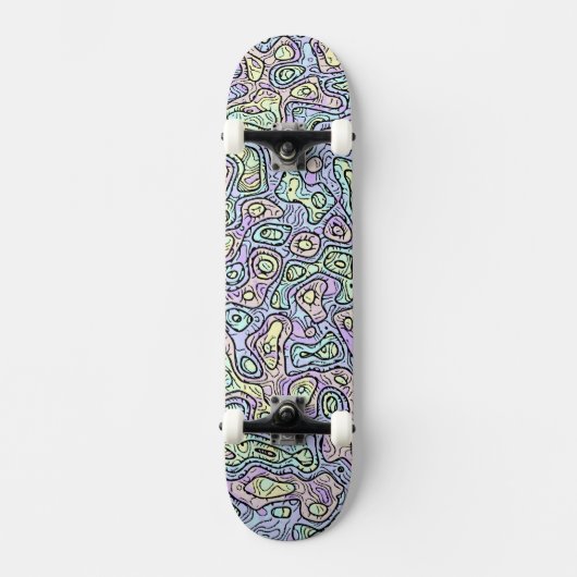 Trippy Colorful Blob Persoonlijk Skateboard (Voorkant)