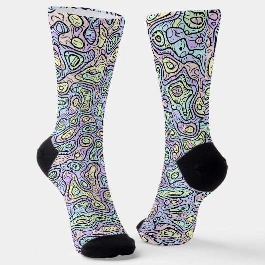 Trippy Colorful Blob Socks Sokken (Gebogen)