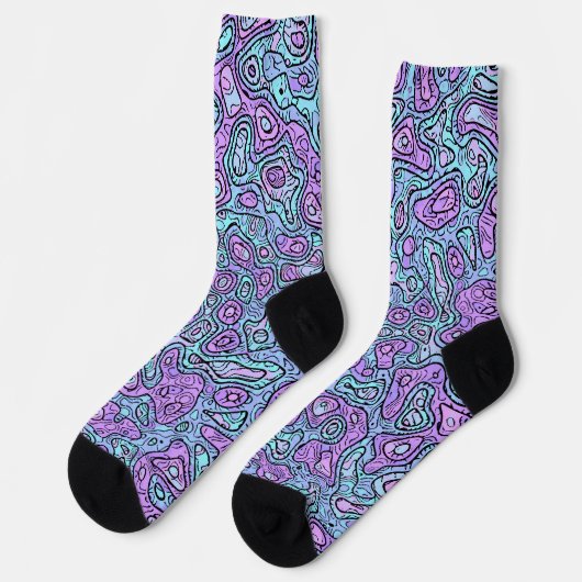 Trippy Colorful Blob Socks Sokken (Links)