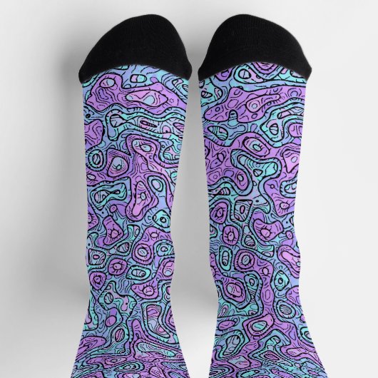 Trippy Colorful Blob Socks Sokken (Top)