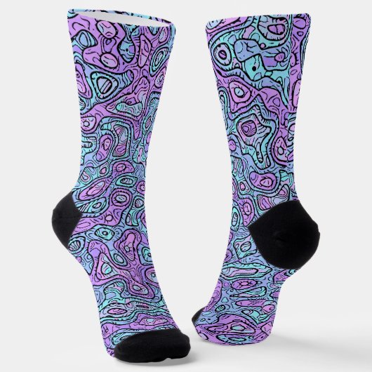 Trippy Colorful Blob Socks Sokken (Gebogen)
