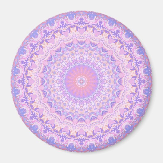 Trippy Colorful Intricate Boho Mandala Magneet (Voorkant)