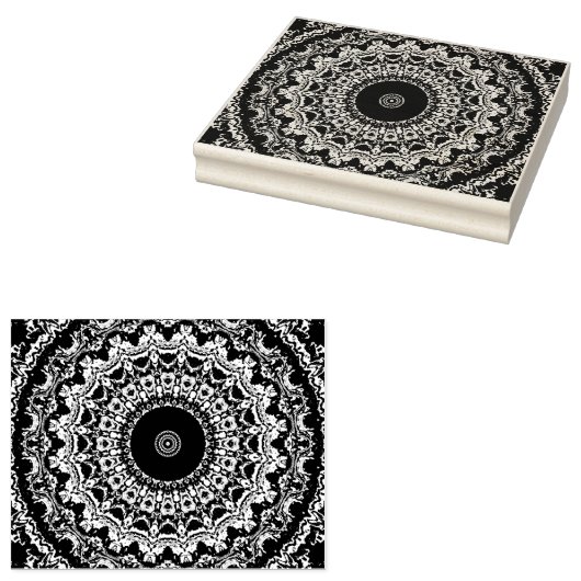 Trippy Colorful Intricate Boho Mandala Rubberstempel (Gestempeld)