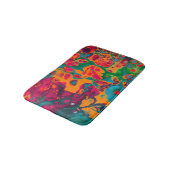 Trippy Colorful Psychedelic Pattern Badmat (Gekanteld)