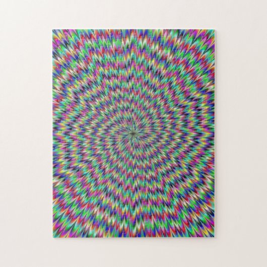 Trippy Colorful Rainbow Burst Tripy Dizzy Legpuzzel (Verticaal)