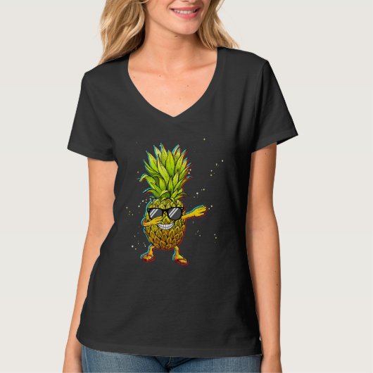Trippy Dabbing Pineapple Vacation Cruise T-shirt (Voorkant)