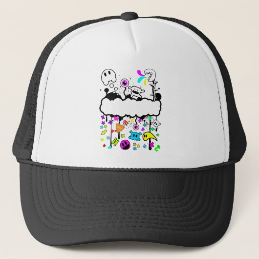 Trippy de-do-da trucker pet (Voorkant)