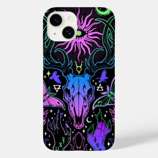 Trippy Deer Skull Case-Mate iPhone Case (Achterkant)
