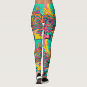 trippy-dino leggings (Achterkant)