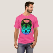 Trippy DJ Edm Techno House Wolves Psychedelic Wolf T-shirt (Voorkant volledig)
