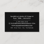 Trippy doolhof patroon, kunsthandelaar visitekaartje (Achterkant)