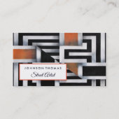 Trippy doolhof patroon, professionele kunstenaar visitekaartje (Voorkant)