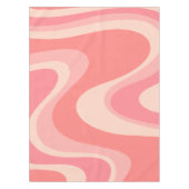 Trippy Dream Blush Roze Abstract Retro Swirl Tafelkleed (Voorkant)