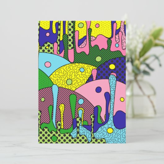 Trippy Drippy Feestdagenkaart (Staand voorkant)