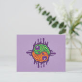 Trippy Drippy Frog Yin Yang Briefkaart (Staand voorkant)