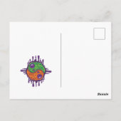 Trippy Drippy Frog Yin Yang Briefkaart (Achterkant)