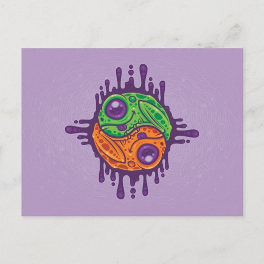 Trippy Drippy Frog Yin Yang Briefkaart (Voorkant)