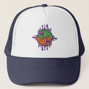 Trippy Drippy Frog Yin Yang Trucker Pet
