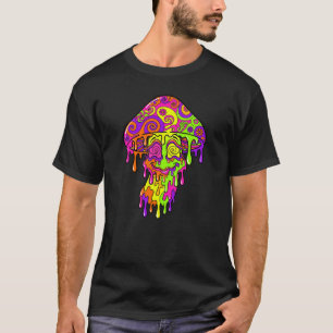 Trippy Druppelende Paddenstoel Gezicht T-shirt